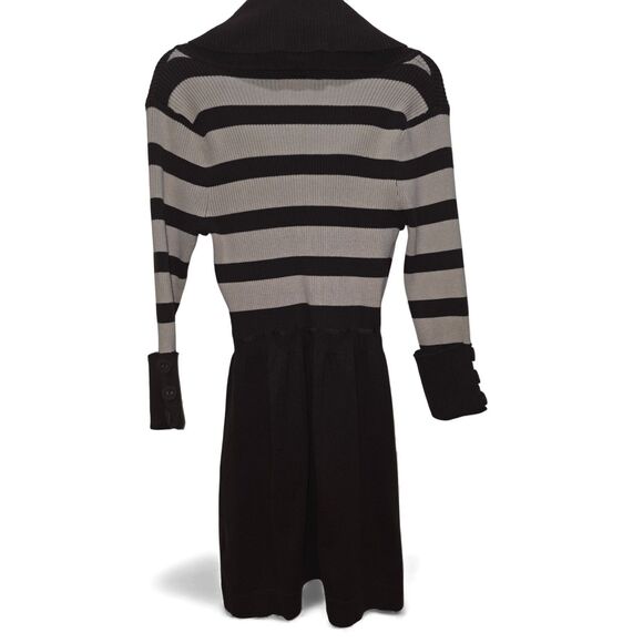 Apostrophe Junior Sweater Dress Size PM Striped Cowl Neck Pre-Owned Like New - Picture 9 of 12